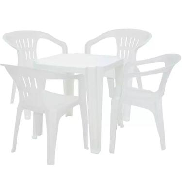 Imagem de Conjunto de Mesa e Cadeiras Tramontina Plástico