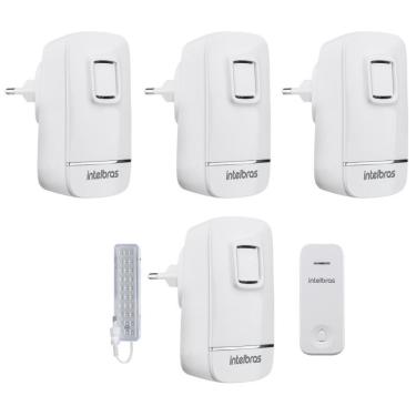 Imagem de Kit Campainha Sem Fio Wifi Intelbras Com 4 Modulos Interno