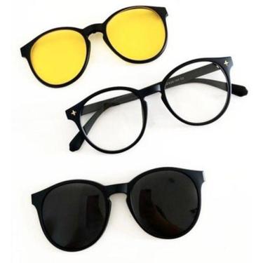 Imagem de Armação Óculos Clipon 3 Em 1 Redondo Masculino El Salvador