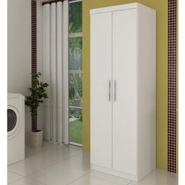 Imagem de Sapateira Vertical Multiuso 2 Portas 5 Prateleiras Santos Mapi Móveis Branco