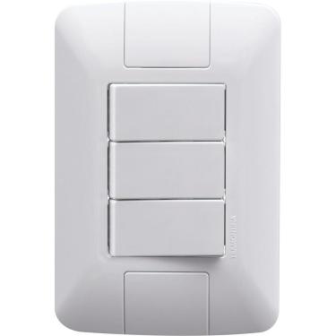 Imagem de Conjunto 4x2 com 3 Interruptores Paralelos 6 A 250 V Tramontina Aria Branco Tramontina