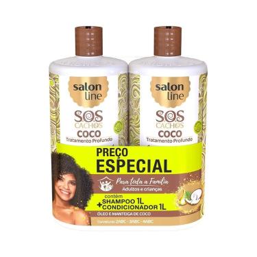 Imagem de Shampoo + Condicionador Salon Line SOS Coco Tratamento Profundo 1L