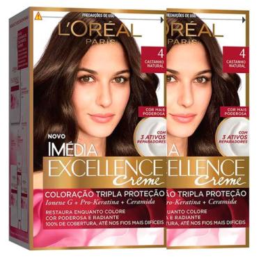 Imagem de L'oréal Paris Coloração Imédia Excellence 4 Cast. Natural Kit - 2 Unid