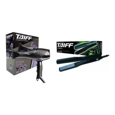 Imagem de Kit Taiff Secador Profissional Easy 1700W - 220V + Prancha Alisadora Ceramica 180ºc - Bivolt