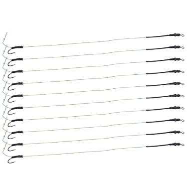 Imagem de Ganchos de linha de pesca, gancho de linha de pesca não é fácil de quebrar resistente forte rolamento de carga durável com material de metal para acessório de pesca para pesca (tamanho 12)