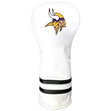 Imagem de Team Golf NFL Minnesota Vikings Capa de cabeça branca vintage Fairway cabeça de taco de golfe Fairway branca, design ajustado, design retrô e excelente qualidade
