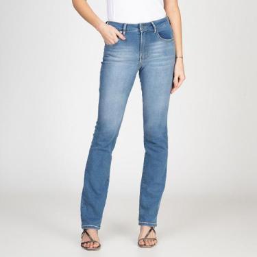 Imagem de Calça Jeans Tipo Moletom Reta Judy Azul Médio - Bloom