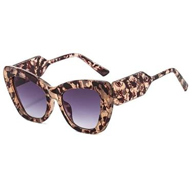 Imagem de Óculos de sol de olho de gato fashion feminino tons vintage designer gafas óculos de sol de luxo armação uv400 óculos de tamanho grande Oculos, flor cinza, um