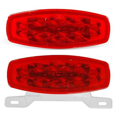Imagem de Dream Lighting Kit de luzes traseiras de 19 cm LED vermelho RV Camper Trailer Stop Luzes traseiras Branco Placa de Licença com Reflexo, Montagem em Superfície - Lado do Motorista e do Passageiro