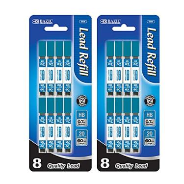 Imagem de BAZIC — Refil de grafite para lapiseira HB 0,7 mm (160 unidades/pacote), refil de grafite para desenho de rascunho de grafite, 2 pacotes