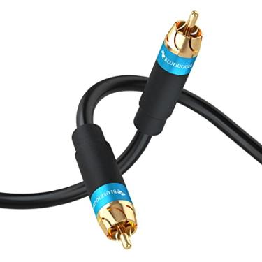Imagem de Cabo de áudio Bluedigger Subwoofer RCA para RCA - blindado duplo com conectores banhados a ouro (4,5 m, preto)