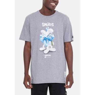 Imagem de Camiseta Starter Os Smurfs Cinza
