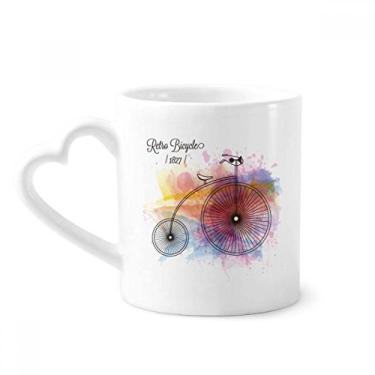 Imagem de Caneca de rua grafite com estampa de bicicleta colorida caneca de café cerâmica copo de coração de vidro