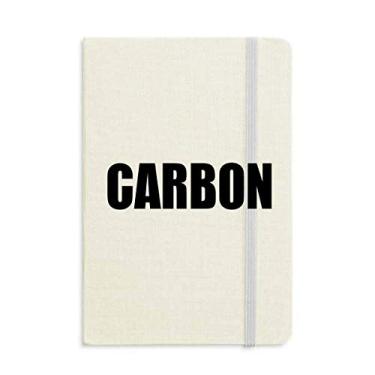 Imagem de Caderno de química com nome de elemento de carbono capa dura diário clássico presente A5