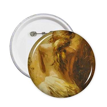 Imagem de Blonde Back Babe Girl Pretty Gal Pins Emblema de Botão Decoração 5 peças