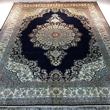 Imagem de Estampa de design oriental vívido, tapete de seda artesanal elegante e bonito