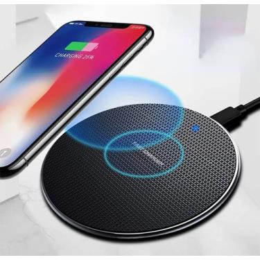 Imagem de Carregador sem fio de 10 W para Iphone11 Xs Max X Xr 8 plus carregador de celular de carregamento rápido para Ulefone Doogee Samsung Note 9 8 S10plus (preto)