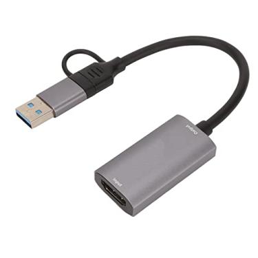 Imagem de Placa de Captura de Vídeo, Placa de Captura de áudio, Placa de Gravador de Vídeo 4K HD HDMI para USB Tipo C, para Gravação de Vídeo Ao Em Jogos, Filmadora DVD