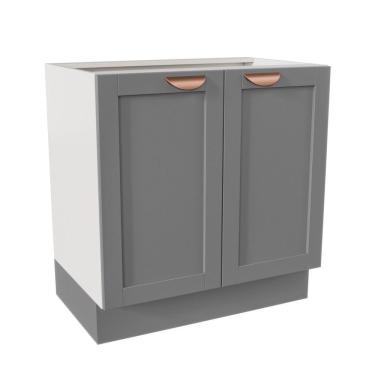 Imagem de Balcão 2 Portas 80cm sem Tampo Arizona CabeCasa MadeiraMadeira Branco/Cinza Claro