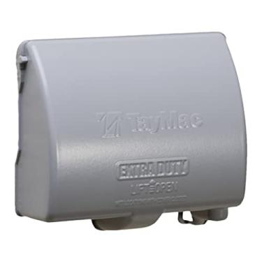 Imagem de TayMac Capa para dispositivo MX4380S à prova de intempéries metálica de perfil baixo com configurações 8 em 1 e gangue único, horizontal, cinza