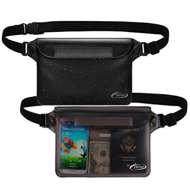 Imagem de AiRunTech Pochete impermeável, bolsa à prova d’água para celular, passaporte, carteira com cinto de cintura, bolsas flutuantes impermeáveis para viagem, praia, natação, caiaque, barco e piscina