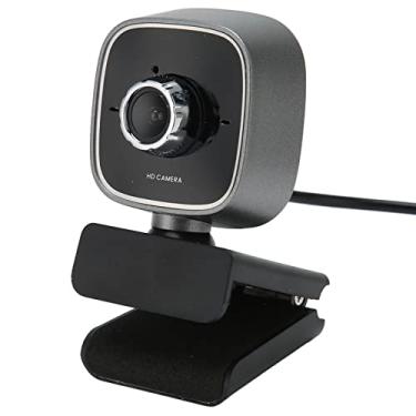 Imagem de Webcam de Computador Com USB, Câmera da Web de 1080 X 720 Com Microfone, Almofada de Silicone Antiderrapante, Webcam de Vídeo Com Foco Preciso para Gravação de Chamadas e Jogos de