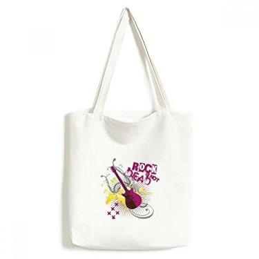Imagem de Bolsa de lona para instrumento musical Rock Music Guitar Bolsa de compras casual