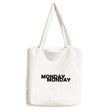 Imagem de Bolsa de lona elegante com personagens Monday bolsa de compras casual