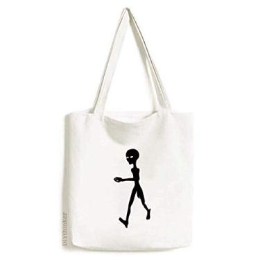 Imagem de Bolsa de lona para passeio no universo e no espaço, bolsa de compras casual