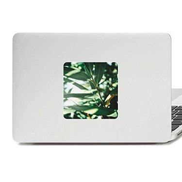 Imagem de Adesivo de vinil para laptop com folhas verdes para decoração de PC