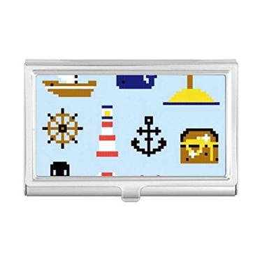 Imagem de Porta-cartões de visita Summer Sail Treasue Hunt Pixel