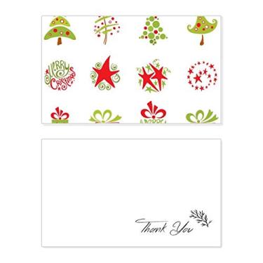 Imagem de Árvore de Natal Ilustração Vermelha Cartão de agradecimento Aniversário Papel Saudações Casamento Agradecimento