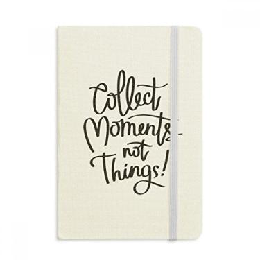 Imagem de Caderno de anotações Collect Moments Not Things, capa dura em tecido, diário clássico