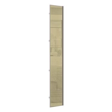 Imagem de Porta para Closet com Vidro Reflecta Bronze 40cm com Puxador Perfil Champagne Luciane Móveis