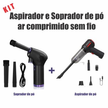 Imagem de Soprador E Aspirador De Pó E Poeira Sem Fio Usb Portátil