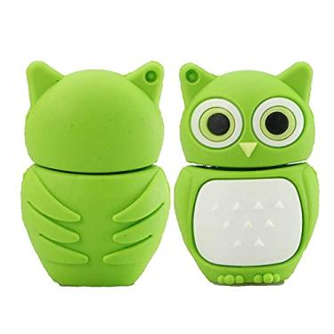 Imagem de Flash Drives USB em forma de coruja de 4 GB Pen Drive Memoria Flash Stick PenDrives USB Flash Disk Thumb Drive U Drive USB USB 2.0 Pen Drive PenDrive (verde)