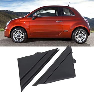 Imagem de Moldagem Tampa Bandeira do Espelho Porta 500, 2 Peças Em Formato de Triângulo Bandeira do Espelho Porta do Carro Cobre Acessórios de Plástico Compatíveis Com