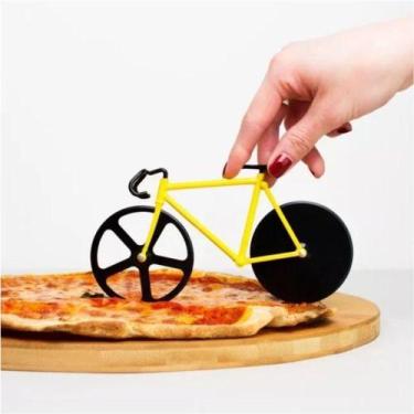Imagem de Cortador Fatiador Pizza Massas Bicicleta Inox Temperos Casa Ferramenta