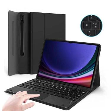 Imagem de Capa Teclado Slot Caneta para Galaxy Tab S9+ X816 X810 Preto