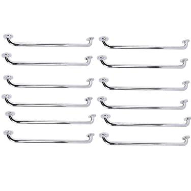 Imagem de Alça Barra Apoio 70cm Suporte Anti Queda Kit 12 Uni Cadeirante Deficiente Gestante Idoso Banheiro Casa Box Inox Evita Acidentes