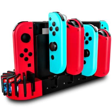 Imagem de Case Para Nintendo Switch 4Leader - Carregador Para Nintendo Switch Oled Base De Carregamento Para Controle Acessórios Para Nintendo Switch