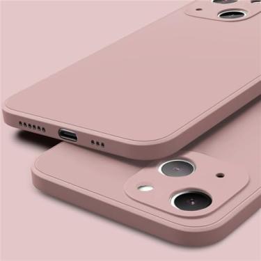 Imagem de Capa de telefone de silicone macio líquido para iphone 14 11 12 13 pro mini xs xr max 7 8 se 2 x plus capa traseira quadrada à prova de choque, u, para 12 mini 5.4
