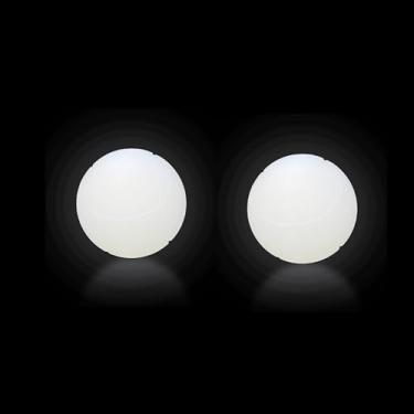 Imagem de OUTOSS - Pallino LED para jogo de bola de bocha iluminada, tamanho 50 mm, incluindo fita métrica e bolsa de armazenamento, branco - 2 pacotes