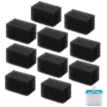 Imagem de Qzbhct Filtros de esponja de substituição para animais de estimação, esponjas de pré-filtro para 2,4 g/2,5 L, fonte de água para animais de estimação, filtro de espuma de gato, cão, água potável,
