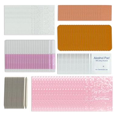 Imagem de LIGHT RAIN Kit de ferramentas de unhas para salão de beleza, 50 peças - 2 g de cola de unha, abas adesivas, mini tampão de unha, mini lixa de unha, palitos de madeira de laranjeira, bloco de