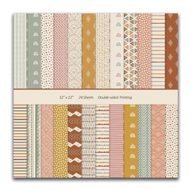 Imagem de Bloco de papel para scrapbook de 30,5 x 30,5 cm, 24 folhas, dupla face, papel decorativo para artesanato, MIATTCLD vintage, pacote de papéis coloridos estampados