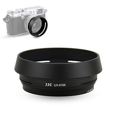 Imagem de JJC Capuz de lente para câmeras Fujifilm X100 X100VI X100V X100F X100S X100T X70 com anel de adaptador de 49mm substitui a sombra de lente Fujifilm LH-X100 e o anel de adaptador AR-X100 preto