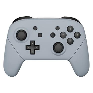 Imagem de eXtremeRate New Hope Gray Faceplate Backplate Handles for Nintendo Switch Pro Controller, DIY Replacement Hand Grip Housing Shell Cover for Nintendo Switch Pro - Controller NOT Included