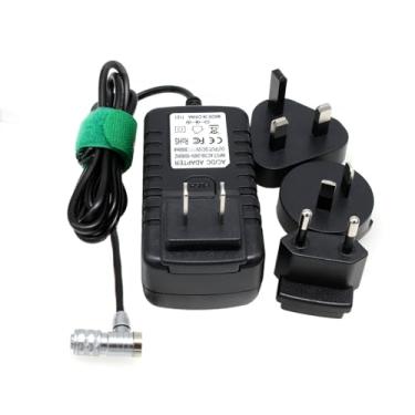 Imagem de HangTon Adaptador de fonte de alimentação BMCC 6K BMPCC 4K 6K Pro 12V AC DC para câmera Blackmagic Design Pocket Cinema, conector de 2 pinos de ângulo reto