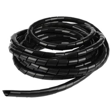 Imagem de Envoltório de cabo espiral - tubo de envoltório de fio espiral de 24 m, cabo de gerenciamento de PC para PC TV computador organizador de fios elétricos (diâmetro 3/20.3 cm de comprimento 24 pés)